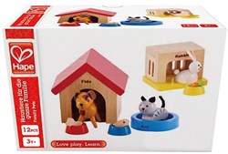 Hape Poppenhuis Huisdieren houten speelgoed dieren set
