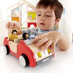 Hape Voiture Maison de Poupée - jouet voiture familiale bois durable