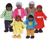 Hape Famille Maison de Poupée Afrique - set de poupées en bois