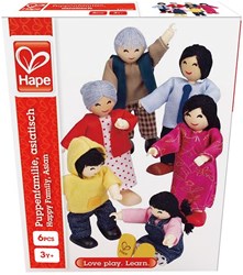 Hape famille de poupées maison de poupée asiatique set de poupées en bois