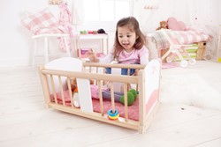 Hape houten poppenwieg cradle - duurzaam speelgoed wiegje