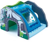 Hape circuit train tunnel cascade - jouet en bois - multicolore-2