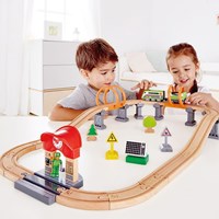 Hape circuit train bois énergie solaire jouet durable