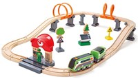 Hape circuit train bois énergie solaire jouet durable-2
