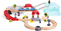 Hape treinset City - houten speelgoed stad en rails