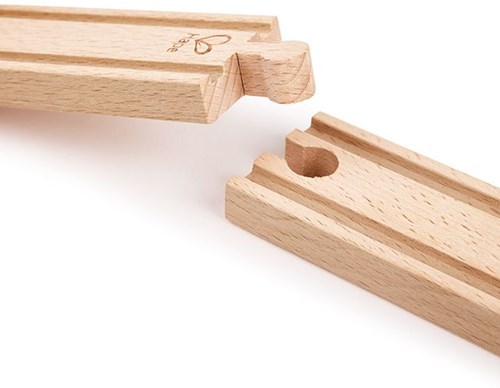 Hape rails de train en bois rails droits courts 4 pièces jouet