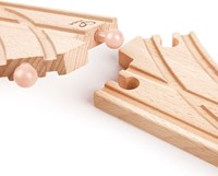 Hape rails de train en bois Y 2 pièces set d'extension jouet