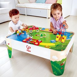 Hape treinbaan speeltafel met opbergbox - jungle thema - kindertafel