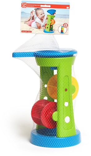Hape zand- en watermolen dubbel set voor buitenplezier-2