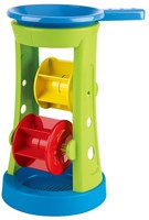 Hape zand- en watermolen dubbel set voor buitenplezier