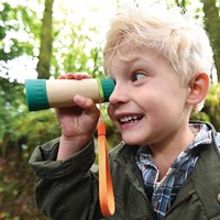 Hape bamboe telescoop speelgoed - verstelbare kinder telescoop 8x vergroting