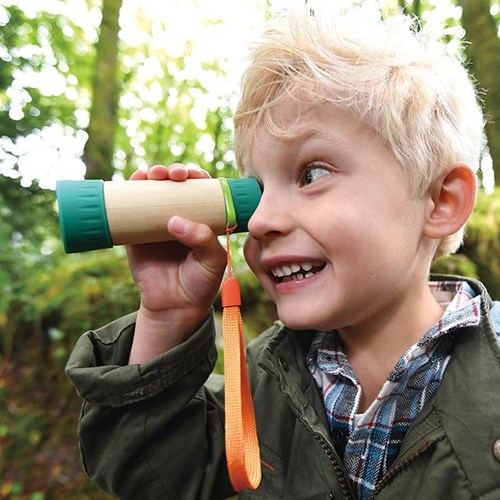 Hape bamboe telescoop speelgoed - verstelbare kinder telescoop 8x vergroting