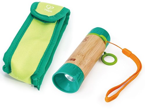 Hape handgedreven zaklamp duurzaam speelgoed bamboe-2