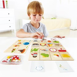 Hape jeu de combinaison Combino - jeu de réflexion en bois éducatif pour enfants