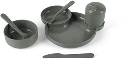 Dantoy kinderservies bioplastic olijfgroen 7-delig duurzaam cadeau