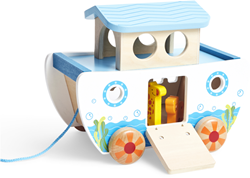Hape houten trekfiguur Noah's ark - educatief speelgoed