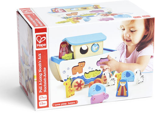 Hape houten trekfiguur Noah's ark - educatief speelgoed-2