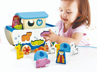 Hape houten trekfiguur Noah's ark - educatief speelgoed-3