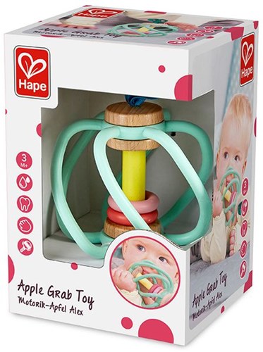 Hape jouet à saisir pomme - anneau de dentition bébé - jouet en bois