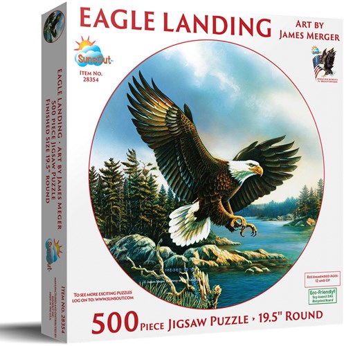 SunsOut puzzel adelaar landing - 500 stukjes puzzel-2