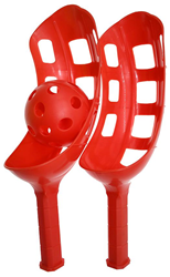 Pre-Sport jouet raquette scoop rouge - jeu de coordination main-œil
