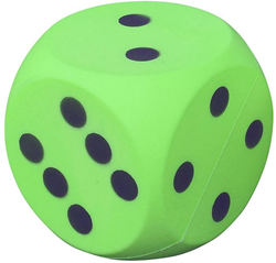 Pre-Sport foam dobbelsteen groen - educatief speelgoed 14cm