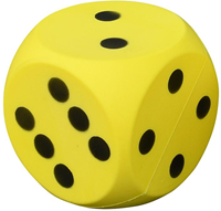 Pre-Sport schuim dobbelsteen geel educatief speelgoed 14cm