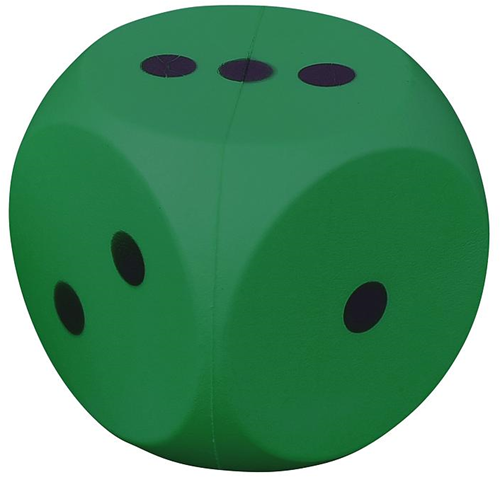 Pre-Sport foam dobbelsteen groen - educatief speelgoed 14 cm