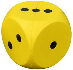 Coated Foam Dice - Yellow -