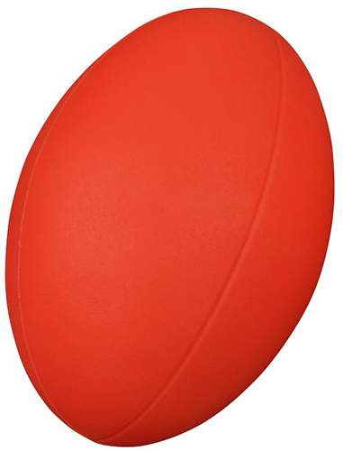 Pre-Sport rugbybal rood foam gecoat - lichtgewicht duurzaam speelgoed