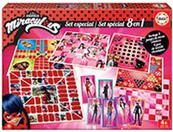 Educa bordspel Miraculous 8 spellen in 1 karton kinderspel