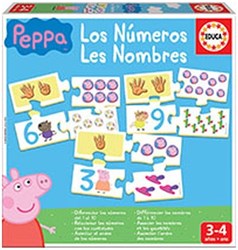 Educa Peppa Pig educatief spel leren tellen en cijfers karton