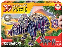 Educa puzzel Triceratops 3D kartonnen speelgoed puzzel