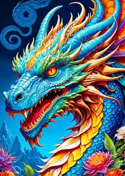 Enjoy Puzzle legpuzzel Blue Dragon - 1000 stukjes drakenfantasie