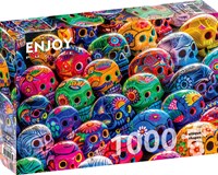 Enjoy Puzzle legpuzzel Colorful Skulls - 1000 stukjes kleurrijk design-2