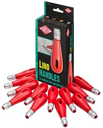 Essdee lino handvatten rood - 12 stuks linoleumbewerking