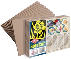 Essdee Softcut blocs gravure lino 210x150x3 mm 10 pièces créatif