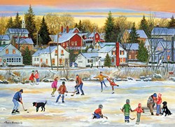 Eurographics puzzel Evening Skating - Patricia Bourque - 1000 stukjes