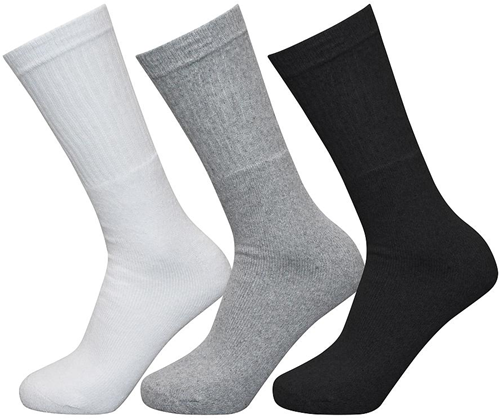 Exceptio chaussettes de sport multi pack coton noir-gris-blanc 3 paires