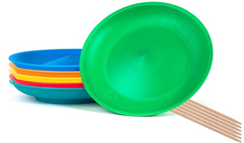 Circus JOJO set d’assiettes de jonglage - 6 pièces extra solides avec bâtons