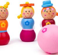 BigJigs jeu de quilles en bois fées - jeu pour enfants 7 pièces-3
