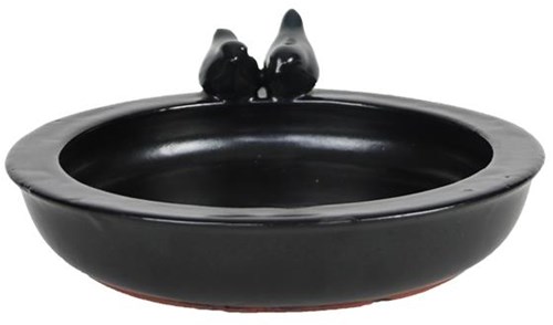 Esschert Design bain d'oiseaux céramique gris accessoire jardin décoratif