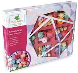 Sycomore houten kralen speelgoed regenboog diamanten creatief