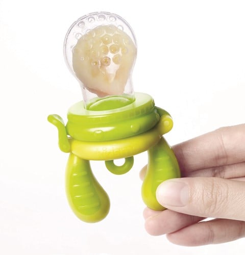 KidsMe Food Feeder fruitspeen & sabbelzakje voor baby - Maat L - Groen