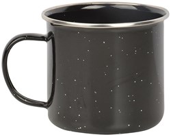 Esschert Design emaille mok zwart - camping beker 490ml