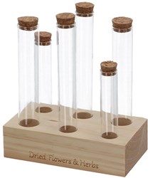 Esschert Design glazen reageerbuisjes decoratie bloemen en kruiden