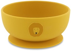 Trixie siliconen kom met zuignap - baby kinderservies Mr. Lion geel
