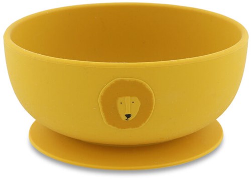 Trixie bol en silicone avec ventouse - vaisselle bébé Mr. Lion jaune