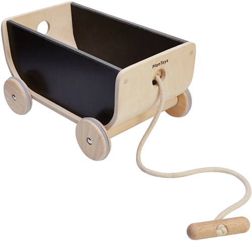 PlanToys Houten Speelgoed Wagen Zwart