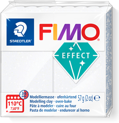 Fimo boetseerklei Effect 57g Metallic Wit ovenhardend creatief